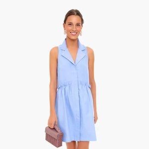 Tuckernuck Oxford Blue Sleeveless Royal Shirt Dress